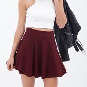BURDUNDY SKATER SKIRT